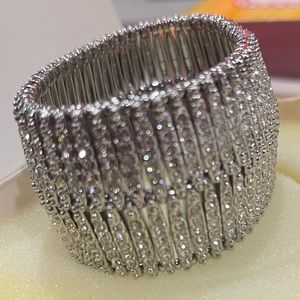 Stella and Dot Rhinestone stretch wide bracelet